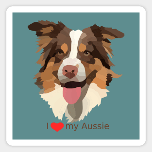 I Love my Aussie Magnet